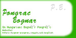 pongrac bognar business card